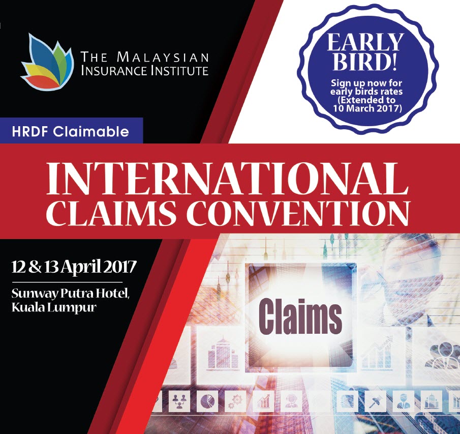 ประชาสัมพันธ์หลักสูตร International Claim Convention จัดโดย Malaysian Insurance Institute (MII)